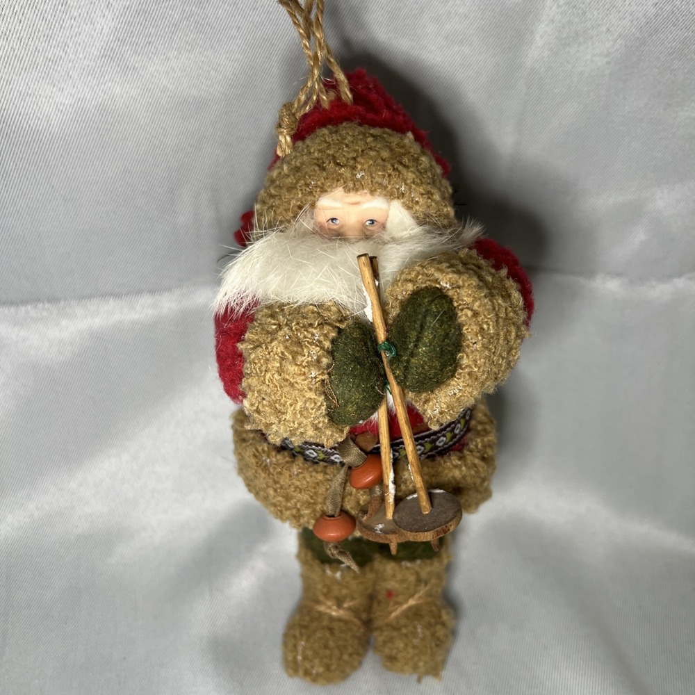 Old world Santa rustic Victorian 8" handcrafted Father‎ Christmas tree Ornament
